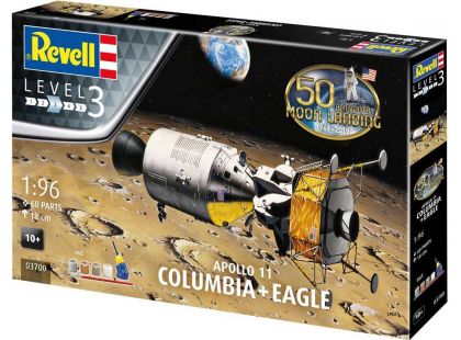 Revell Gift-Set 03700 Apollo 11 Columbia & Eagle 50 Years Moon Landing 1:96