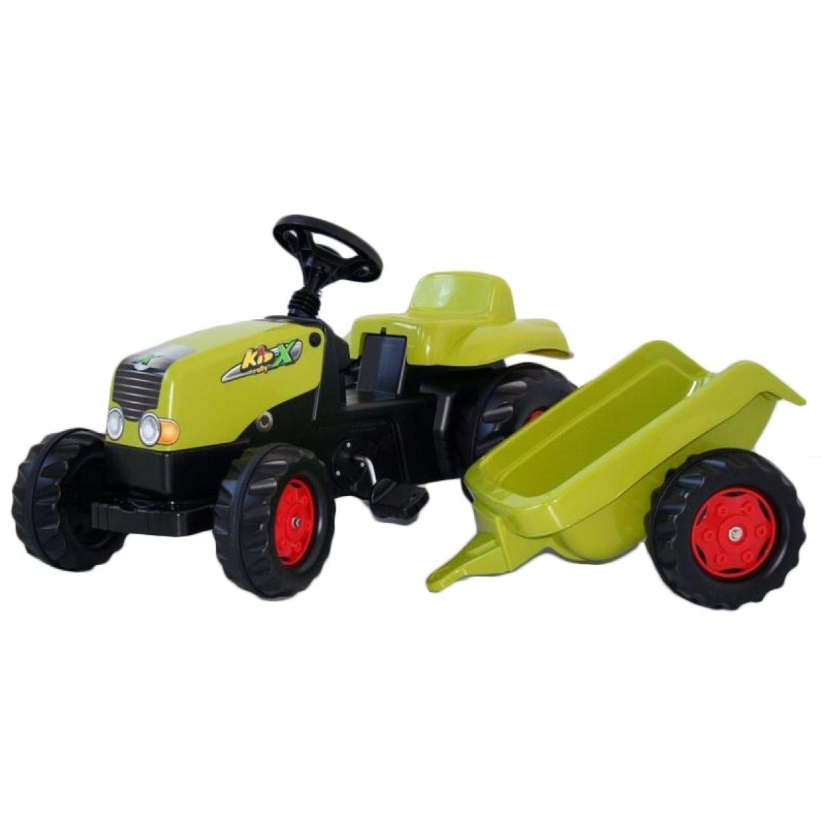 Rolly Toys Šlapací traktor Rolly Kid s vlečkou Světle zelený