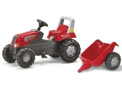 Rolly Toys Šlapací traktor Rolly Junior s vlečkou Červený