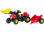 Rolly Toys Šlapací traktor Rolly Kid s přívěsem a nakladačem Červený 2