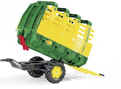 Rolly Toys Vlečka na seno za traktor jednoosá Hay Wagon - zelenožlutá