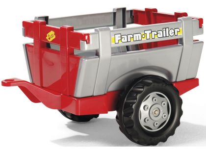 Rolly Toys Vlečka za traktor jednoosá Farm Trailer - stříbročervená