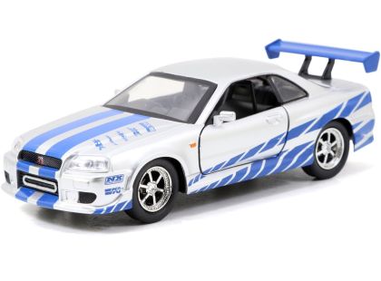 Rychle a zběsile Twin Pack 2006 Mitsubishi Lancer Evo IX + Brianův 2002 Nissan Skyline GTR R34, 1:32 Wave