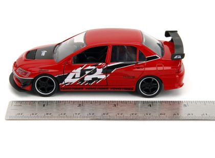 Rychle a zběsile Twin Pack 2006 Mitsubishi Lancer Evo IX + Brianův 2002 Nissan Skyline GTR R34, 1:32 Wave