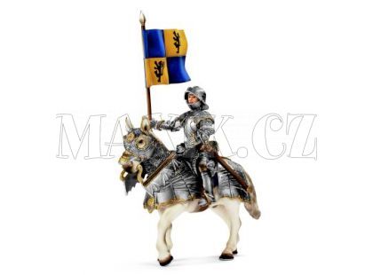 Rytíř vlajkonoš na koni Schleich