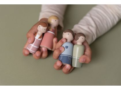 Sada dřevěných panenek Family Rosa