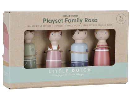 Sada dřevěných panenek Family Rosa