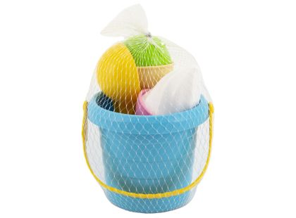Sada na písek plast kbelík + formičky zmrzlina v síťce