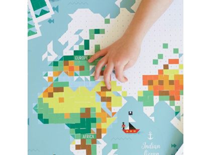 Samolepkový plakát Mapa světa