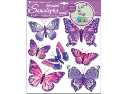 Anděl Samolepky na zeď Motýli fialoví 30,5 x 30,5 cm