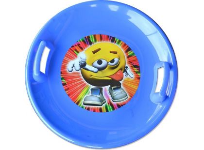 Toy Talíř sáňkovací kulatý Super Star 60 cm modrý
