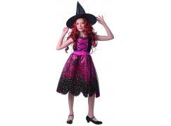 Made Dětský kostým Čarodějnice s klboukem 120 - 130 cm
