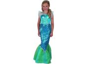 Made Dětský kostým Mořská panna modrozelená 120 - 130 cm