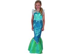 Made Dětský kostým Mořská panna modrozelená 120 - 130 cm