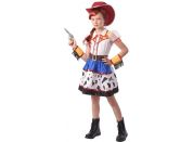 Šaty na karneval kovbojská dívka 110 - 120 cm