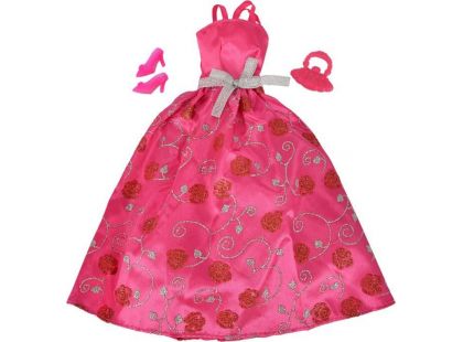 Šaty pro panenku Steffi večerní růžové