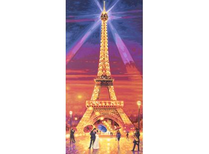 Schipper Eiffelova věž v noci Hochformat 40x80cm