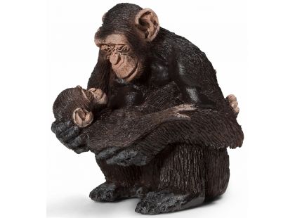 Schleich 14679 Samice šimpanze s mládětem