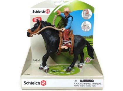 Schleich 41416 Osedlaný kůň s kovbojem