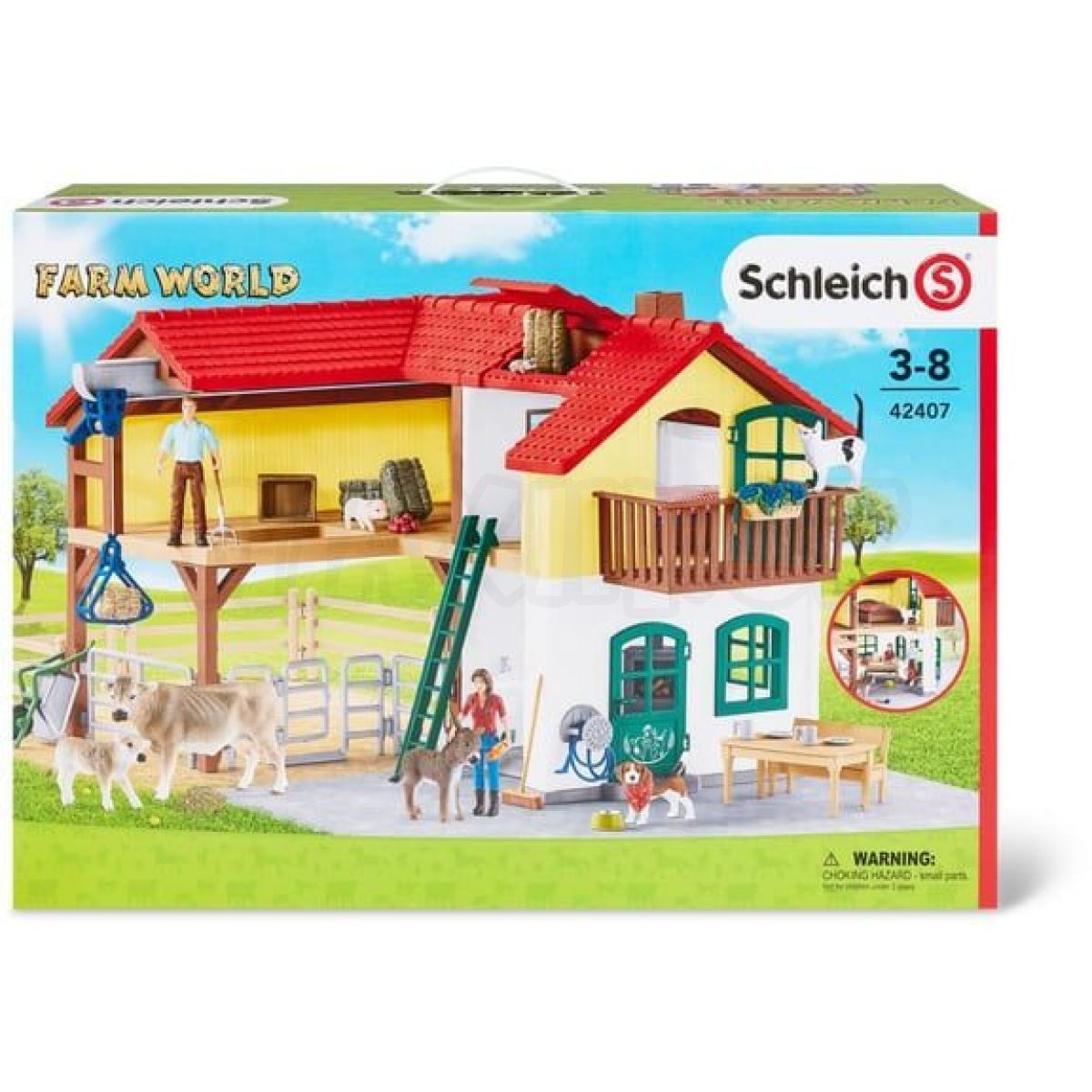 Ferme Avec Étable Et Maison - Schleich 42407 - Occasion