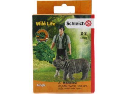 Schleich 42428 set indický nosorožec v džungli