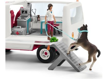 Schleich 42439 Mobilní veterinární klinika s klisnou a ošetřovatelem, new - Poškozený obal