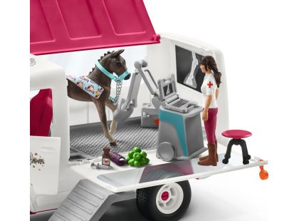 Schleich 42439 Mobilní veterinární klinika s klisnou a ošetřovatelem, new - Poškozený obal