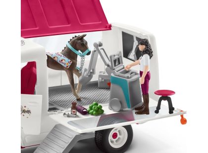 Schleich 42439 Mobilní veterinární klinika s klisnou a ošetřovatelem, new - Poškozený obal