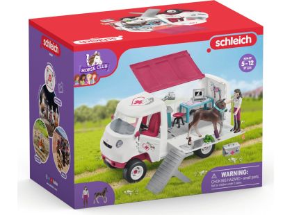 Schleich 42439 Mobilní veterinární klinika s klisnou a ošetřovatelem, new - Poškozený obal