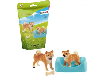 Schleich 42479 Fenka a štěně Shiba Inu