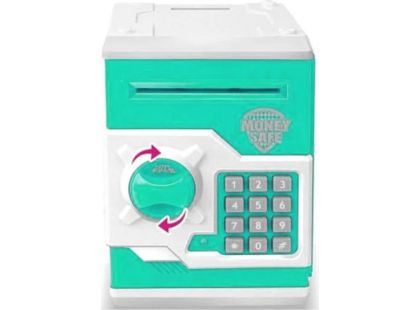 Sejf ATM s elektronickým zámkem tyrkysově - bílý