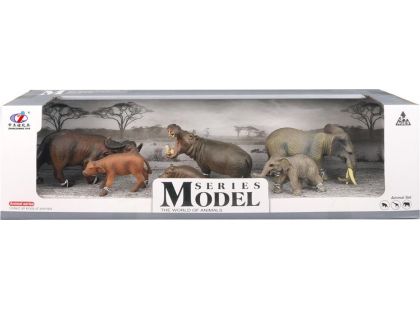 Series Model Svět zvířat buvoli, hroši a sloni