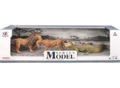 Series Model Svět zvířat sada lev, lvice a krokodýl