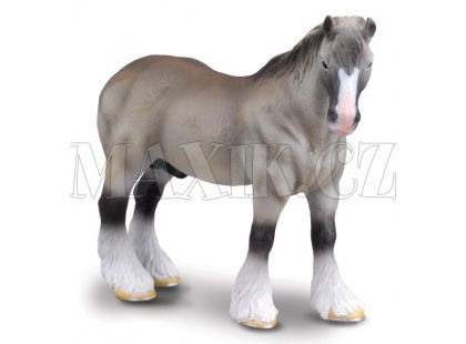 Shireský kůň světlý šedák - Figurky Collecta