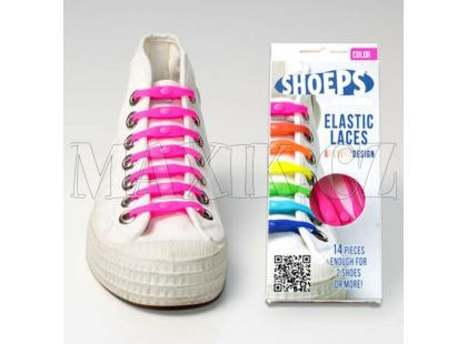 Shoeps Silikonové tkaničky - pink