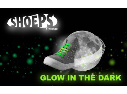Shoeps Silikonové tkaničky - glow in the dark