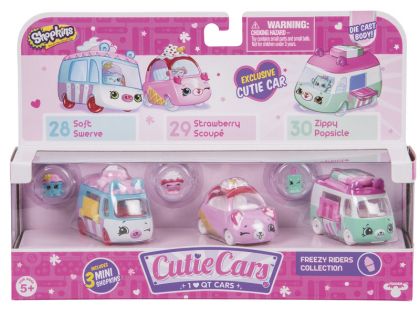 Shopkins Cutie Cars S1 - 3 pack Soft+Strawberry+Zippy