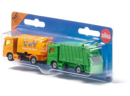SIKU 1687 zametací a popelářský vůz, komunální set