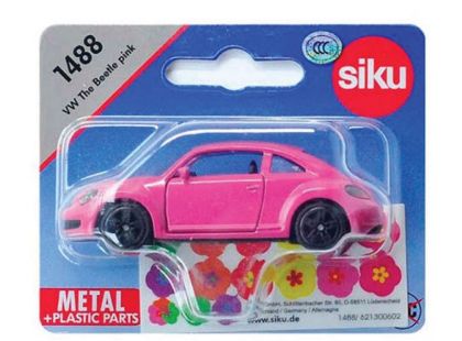 Siku Blister VW Beetle růžový s polepkama