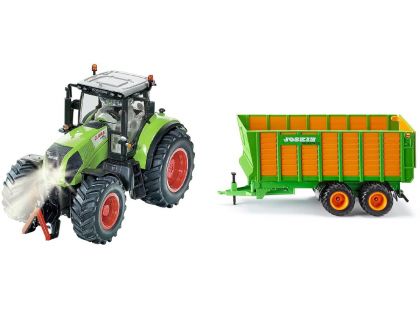 SIKU Control limitovaná edice traktor Claas Axion + silážní vůz Joskin