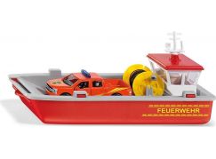 SIKU Super 2117 člun převážející hasičské auto 1 : 50