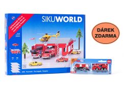 SIKU World 55021661 Požární stanice a dárek