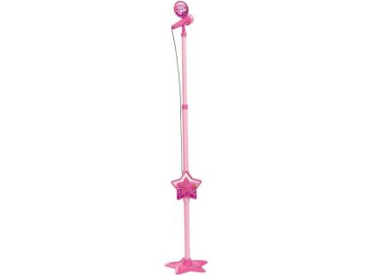 Simba My Music World Růžový mikrofon se stojanem pro MP3