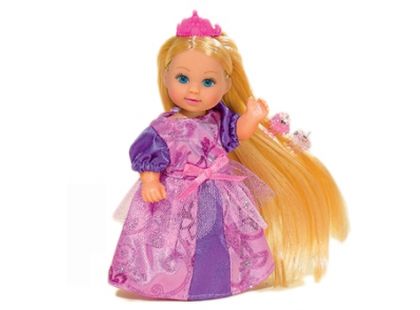 Simba Panenka Evička Rapunzel s extra dlouhými vlasy - Blondýnka-růžová korunka
