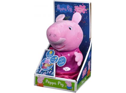 Simba Peppa Pig 2 v 1 plyšový usínáček, hrající se světlo, růžový, 25 cm