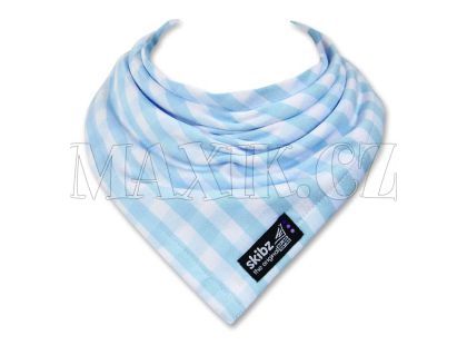 Skibz Bryndák/slinták tkaná bavlna Pale Blue Gingham