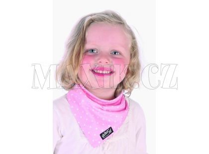 Skibz tkaná bavlna Pale Pink Spot bryndák/slinták