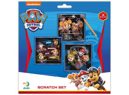 Škrábací obrázek 3 ks barevný Paw Patrol 20 x 20 cm