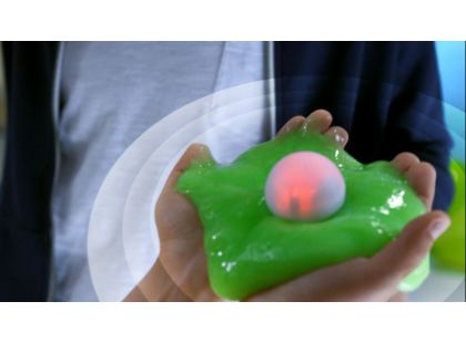 Slimy S3 sliz se svítící kuličkou zelený