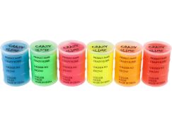 Sliz - hmota 80g neonová 8 x 5,5 cm 6 barev 12ks v boxu